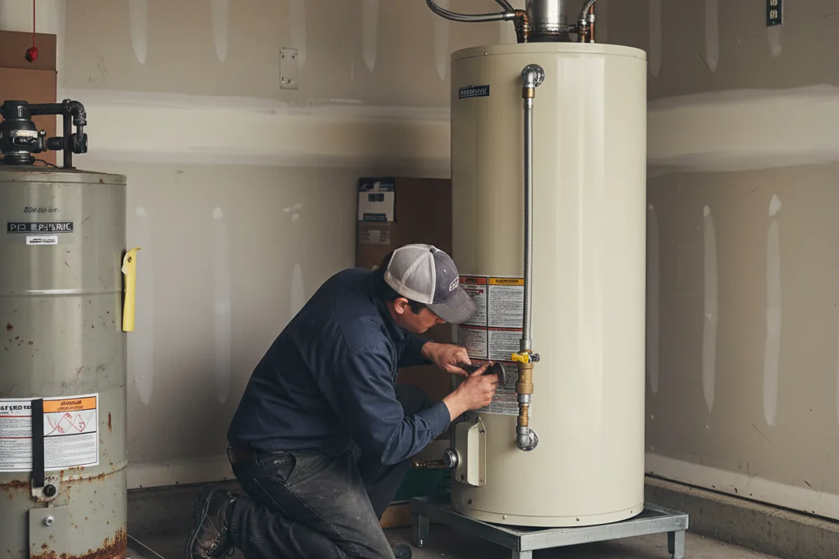 Water heater and shutoff valve replacement in Spring Run