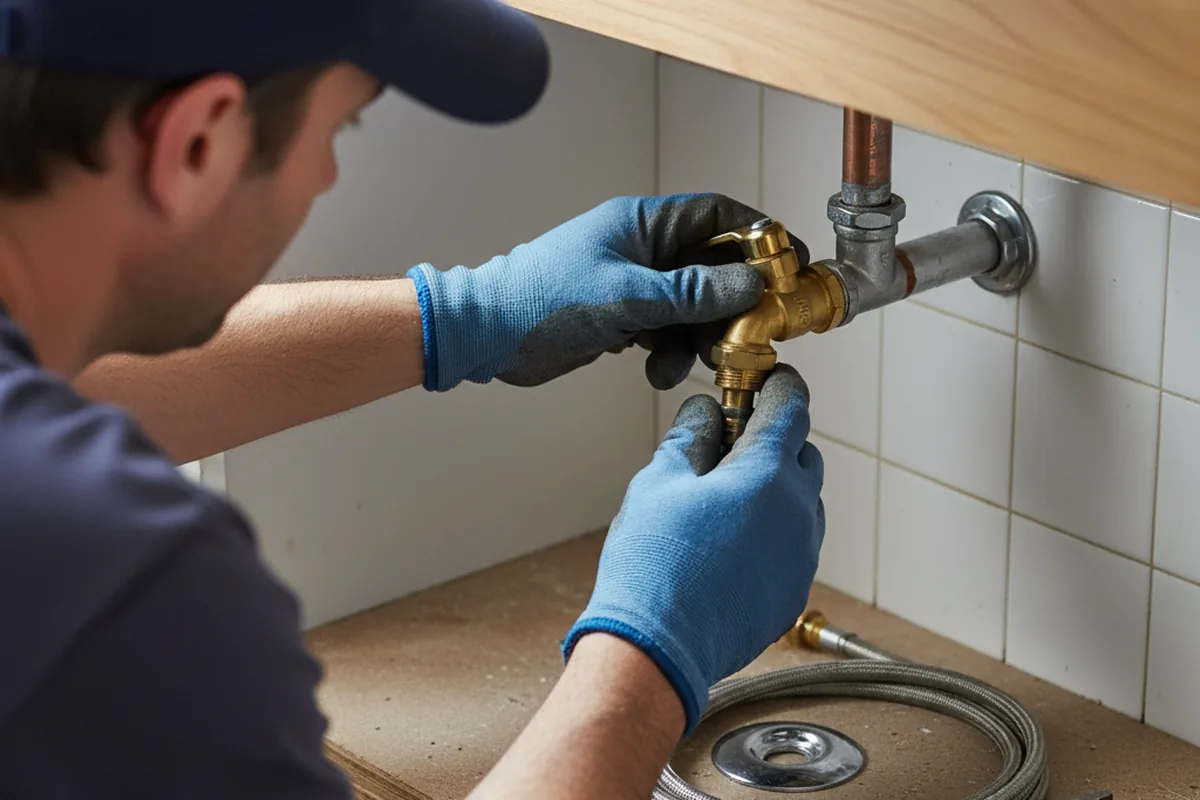 Shutoff valve and fitting work during Faucet and Fixture Repair in Spring Run
